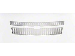Putco Punch Design Upper Overlay Grilles; Polished (15-20 Tahoe)