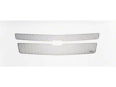 Putco Punch Design Upper Overlay Grilles; Polished (15-20 Tahoe)