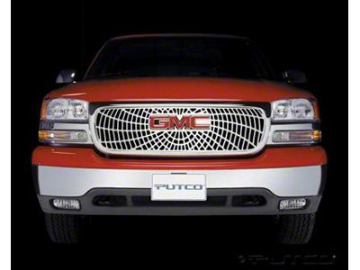 Putco Liquid Spider Web Upper Overlay Grille; Polished (07-14 Yukon)