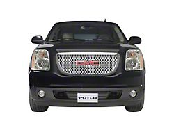 Putco Punch Design Upper Overlay Grille; Polished (07-14 Yukon)