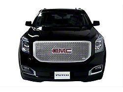 Putco Punch Design Upper Overlay Grille; Polished (15-20 Yukon)