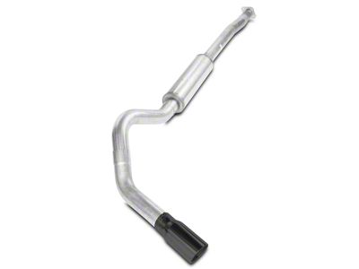 Pypes 4-Inch Single Exhaust System with Black Tip; Side Exit (11-14 3.5L EcoBoost F-150)