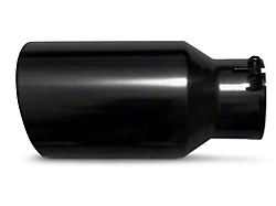 Pypes Angled Cut Rolled End Round Exhaust Tip; 5-Inch; Black (Fits 3-Inch Tailpipe)