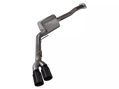Pypes Race Pro Single Exhaust System with Black Tips; Middle Side Exit (15-20 5.0L F-150)
