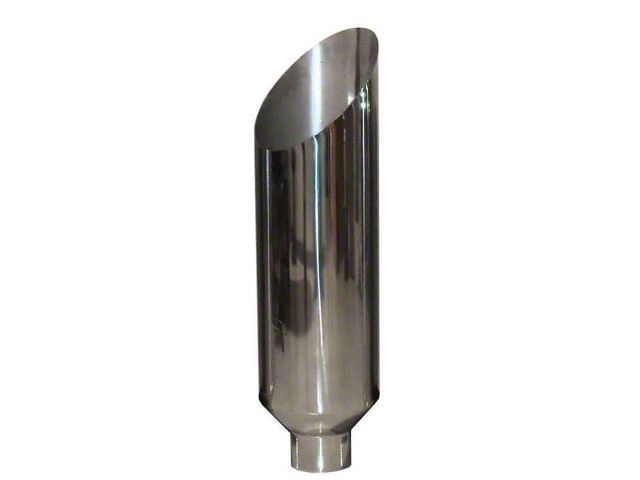 Pypes Miter Stack Exhaust Tip; 10-Inch; Polished (Fits 5-Inch Tailpipe)
