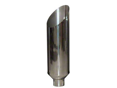 Pypes Miter Stack Exhaust Tip; 10-Inch; Polished (Fits 5-Inch Tailpipe)