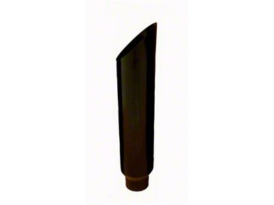 Pypes Miter Stack Exhaust Tip; 8-Inch; Black (Fits 5-Inch Tailpipe)