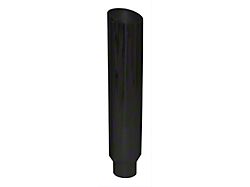 Pypes Rolled Angle Stack Exhaust Tip; 7-Inch; Black (Fits 5-Inch Tailpipe)