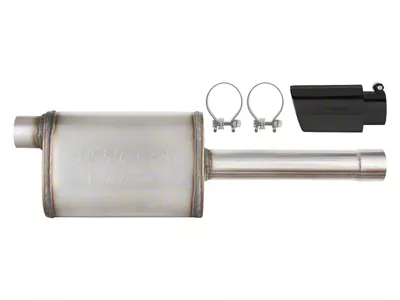 Pypes Violator Tunes & Tip Muffler Replacement Kit with Black Tip (19-25 5.3L Sierra 1500 w/o Factory Dual Exhaust)