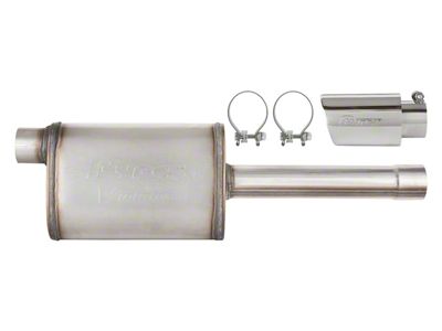Pypes Violator Tunes & Tip Muffler Replacement Kit with Polished Tip (19-26 5.3L Sierra 1500 w/o Factory Dual Exhaust)