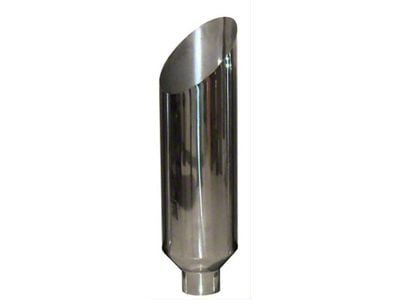 Pypes Miter Stack Exhaust Tip; 7-Inch; Polished (Fits 5-Inch Tailpipe)