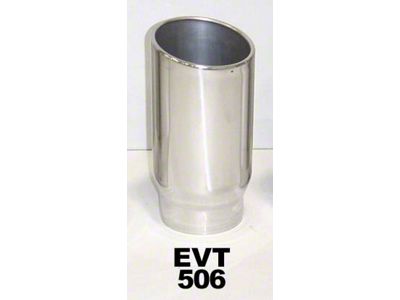 Pypes Monster Exhaust Tip; 6-Inch; Polished (Fits 5-Inch Tailpipe)