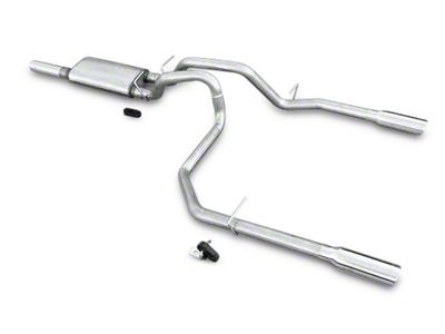 Pypes Violator Dual Exhaust System with Polished Tips; Rear Exit (10-25 5.3L Silverado 1500)