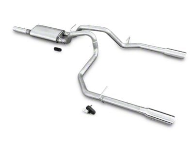 Pypes Violator Dual Exhaust System with Polished Tips; Rear Exit (10-23 5.3L Silverado 1500)