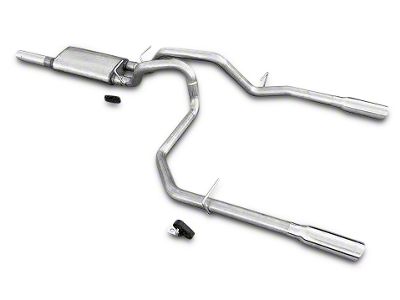 Pypes Violator Dual Exhaust System with Polished Tips; Rear Exit (10-25 6.2L Sierra 1500)