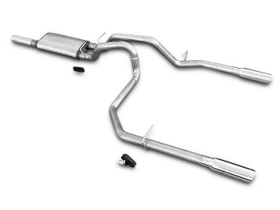 Pypes Violator Dual Exhaust System with Polished Tips; Rear Exit (10-24 6.2L Sierra 1500)