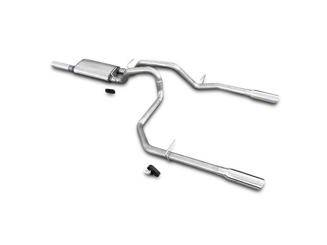 Pypes Violator Dual Exhaust System with Polished Tips; Rear Exit (10-24 6.2L Sierra 1500)
