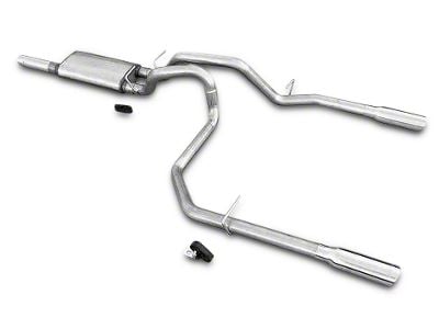 Pypes Violator Dual Exhaust System with Polished Tips; Rear Exit (10-23 6.2L Sierra 1500)