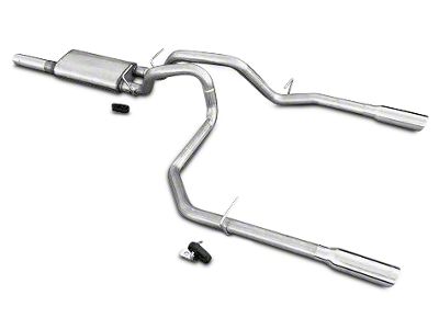 Pypes Violator Dual Exhaust System with Polished Tips; Rear Exit (10-25 6.2L Silverado 1500)