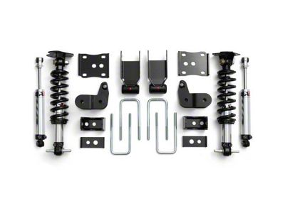 QA1 Lowering Kit with Double Adjustable Shocks; 3.50 to 5.50-Inch (15-20 2WD F-150)