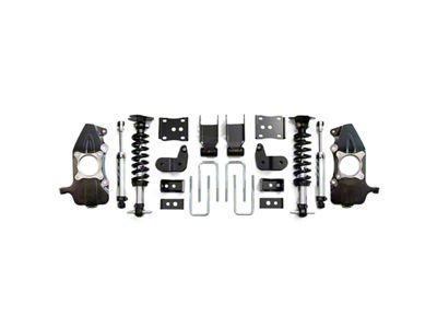 QA1 Lowering Kit with Drop Spindles and Double Adjustable Shocks; 3.50 to 5.50-Inch (21-25 2WD F-150 w/o CCD System, Excluding PowerBoost)