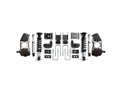 QA1 Lowering Kit with Drop Spindles and Single Adjustable Shocks; 3.50 to 5.50-Inch (21-25 2WD F-150 w/o CCD System, Excluding PowerBoost)