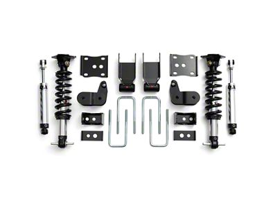QA1 Lowering Kit with Single Adjustable Shocks; 3.50 to 5.50-Inch (21-25 2WD F-150 w/o CCD System, Excluding PowerBoost)