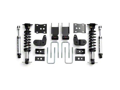 QA1 Lowering Kit with Single Adjustable Shocks; 3.50 to 5.50-Inch (21-25 4WD F-150 w/o CCD System, Excluding PowerBoost & Raptor)