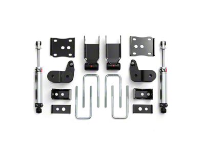 QA1 Rear Drop Kit with Double Adjustable Shocks; 3.50 to 5-Inch (21-25 F-150 w/o CCD System, Excluding PowerBoost & Raptor)