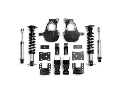 QA1 Double Adjustable Lowering Kit; 4 to 6-Inch (14-18 2WD Sierra 1500 w/ Stock Cast Aluminum or Stamped Steel Control Arms)