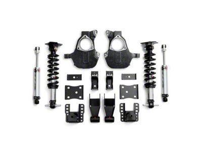 QA1 Double Adjustable Lowering Kit; 4 to 6-Inch (14-18 4WD Sierra 1500 w/ Stock Cast Aluminum or Stamped Steel Control Arms)