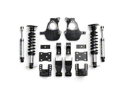 QA1 Single Adjustable Lowering Kit; 4 to 6-Inch (14-18 2WD Sierra 1500 w/ Stock Cast Aluminum or Stamped Steel Control Arms)