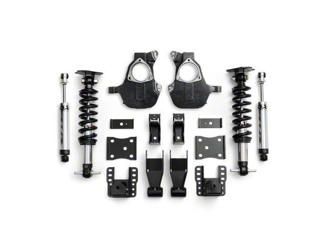 QA1 Single Adjustable Lowering Kit; 4 to 6-Inch (14-18 4WD Sierra 1500 w/ Stock Cast Aluminum or Stamped Steel Control Arms)