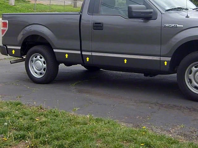thumbnail image 2 of 2015-2020 Ford F-150 Super Cab 6.5' Bed – Chrome Stainless Steel Body Side Molding (2-5/8" ABL) 2 of 5
