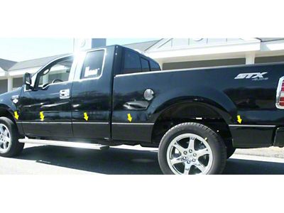 Body Side Molding Accent Trim; Stainless Steel (09-10 F-150 SuperCrew w/ 5-1/2-Foot Bed & OE Fender Flares)