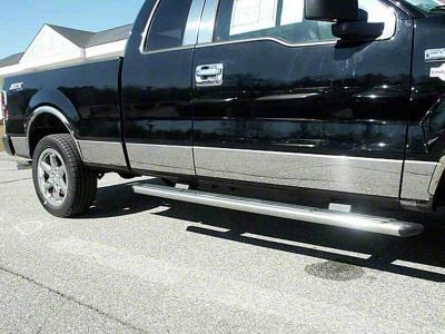 Rocker Panel Trim; Lower Kit; Stainless Steel (04-14 F-150 SuperCab w/ 5-1/2-Foot Bed)