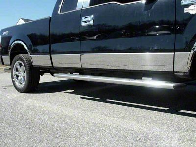 Rocker Panel Trim; Lower Kit; Stainless Steel (04-08 F-150 SuperCab w/ 8-Foot Bed)