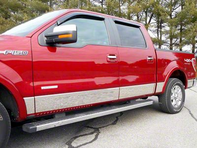 Rocker Panel Trim; Lower Kit; Stainless Steel (09-14 F-150 SuperCrew w/ 6-1/2-Foot Bed & OE Fender Flares)