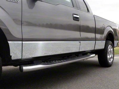 Rocker Panel Trim; Lower Kit; Stainless Steel (09-14 F-150 Regular Cab w/ 8-Foot Bed)