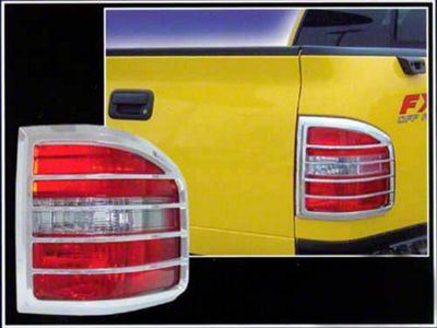 Tail Light Bezels; Chrome (04-08 F-150 Flareside)