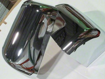 Top Half Mirror Covers; Chrome (11-16 F-350 Super Duty)