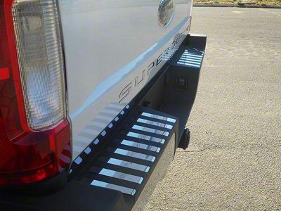 Rear Bumper Trim Accent; Stainless Steel (17-22 F-350 Super Duty Regular Cab)