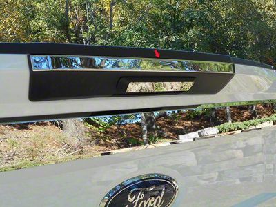 Tailgate Handle Accent Trim; Stainless Steel (17-22 F-350 Super Duty Regular Cab)