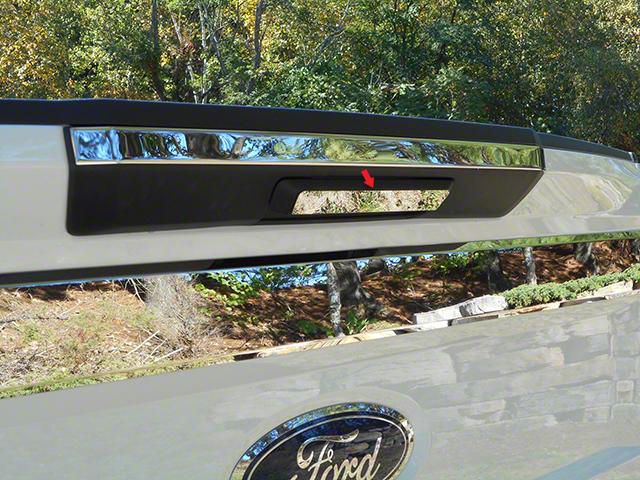 Tailgate Handle Accent Trim; Stainless Steel (17-22 F-350 Super Duty)