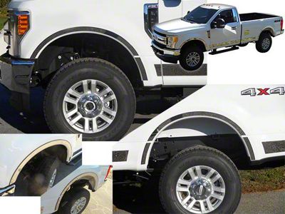 Wheel Well Accent Trim; Stainless Steel (17-22 F-350 Super Duty)