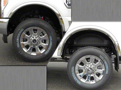 Wheel Well Fender Trim Molding; Stainless Steel (17-22 F-350 Super Duty SRW)