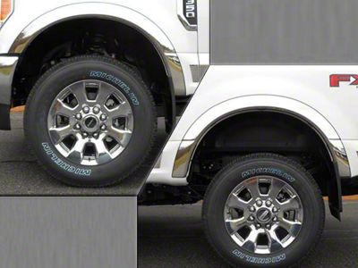 Wheel Well Fender Trim Molding; Stainless Steel (17-22 F-350 Super Duty SRW)