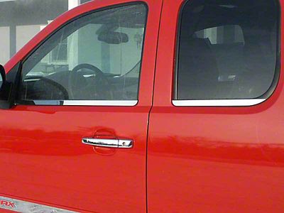 Window Sill Trim Set; Stainless Steel (07-13 Sierra 1500 Extended Cab)