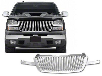 Billet Upper Grille Overlay; Stainless Steel (03-06 Silverado 1500)