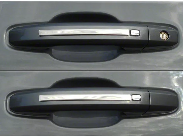 Door Handle Accent Trim; Stainless Steel (19-24 Silverado 1500 Double Cab)